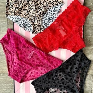 Victoria's Secret Variety Panties Pack Of 4 M NWT